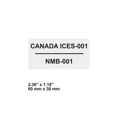 Jlg REPLACEMENT DECAL, CANADA ICES-001 1001228370