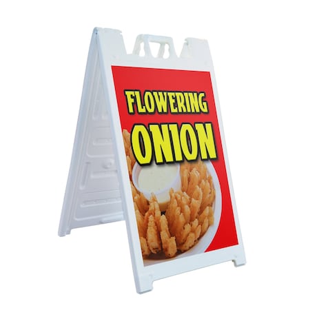 Signmission Flowering Onion, A-Frame & 2 Decals Installed, Heavy-Duty Plastic Frame SBHD-D-2436-Flowering Onion