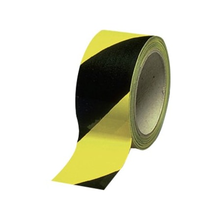 Panduit Hazard Tape, 2"x54", Black/Yellow, Vinyl, BLANK (BLACK/YELLOW STRIPES), 2 in W. HT2S-BLK-YEL