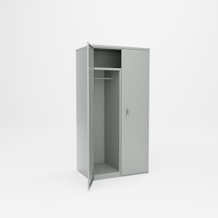 Pucel Wardrobe Locker, 36 in W x 72 in H x 24 in D, With Padlock Hasp, Light Blue WSC-3672-24-HASP