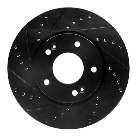 Dynamic Friction Co DFC Brake Rotor - Drilled and Slotted - Black 633-21011L