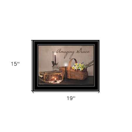 Homeroots Amazing Grace Black Framed Print Kitchen Wall Art 406757