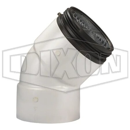 Dixon 45Deg Dry Hydrant Male Adapter, 6 in, Male NST NH, Aluminum, Domestic ADH45M60F
