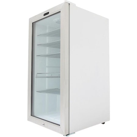Whynter Beverage Refrigerator With Lock, Stainless Steel 120 Can Capacity BR-128WS