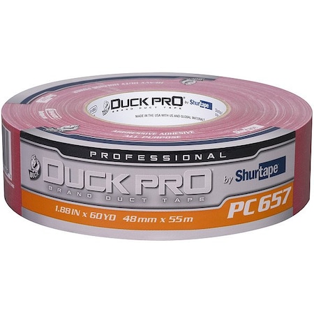 Shurtape Duct Tape, Red, 60-1/8 yd L, 1-7/8 in W 105487