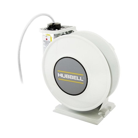 Hubbell Wiring Device-Kellems ExtensionCordReel, White, 45ft, 12AWG HBLIWC45123