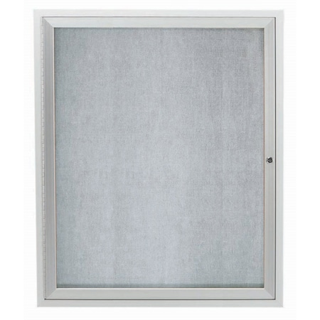 Aarco Outdoor Enclosed Bulletin Board w/ Al Frame, Clear Satin Anodized Al, 36''Hx30''W ODCC3630R