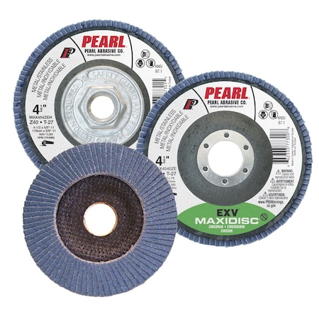 Pearl EXV Zirconia Maxidisc Flap Disc 4 1/2 x 7/8 Z80 T-27 MAX4580ZE