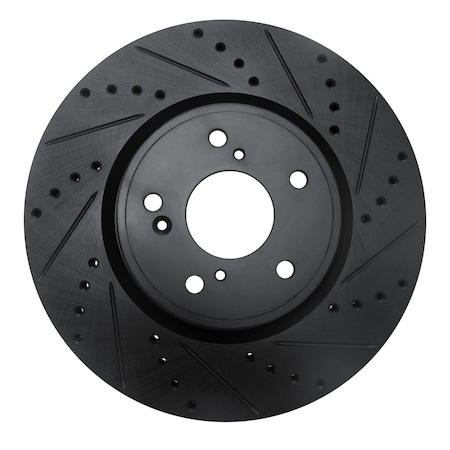Dynamic Friction Co DFC Brake Rotor - Drilled and Slotted - Black 633-59064R