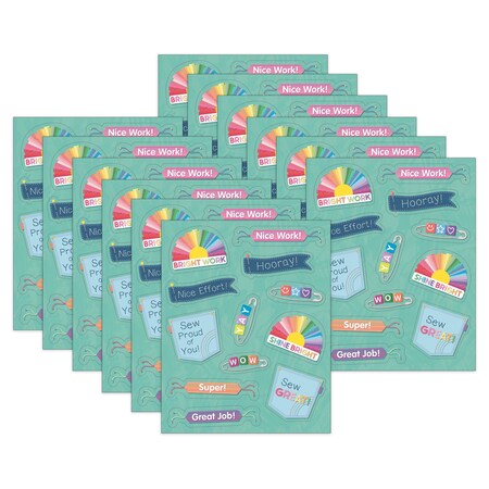 Carson Dellosa Crafty and Cool Motivators Motivational Stickers, 72-Piece Set, 12PK 168332