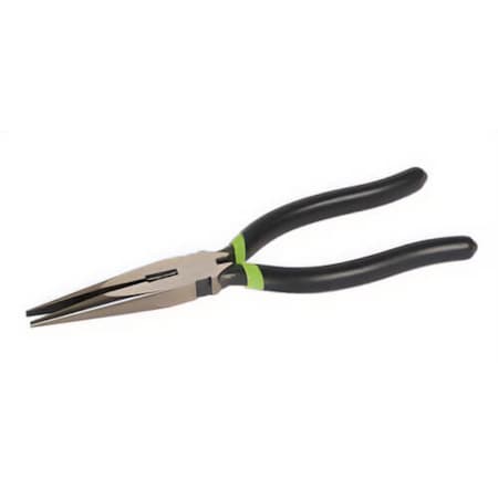 Greenlee Side Cutting Long Nose Plier, Serrated Chrome Vanadium Steel Jaw, 2-1/4 in L x 3/8 in W Jaw 0351-07D