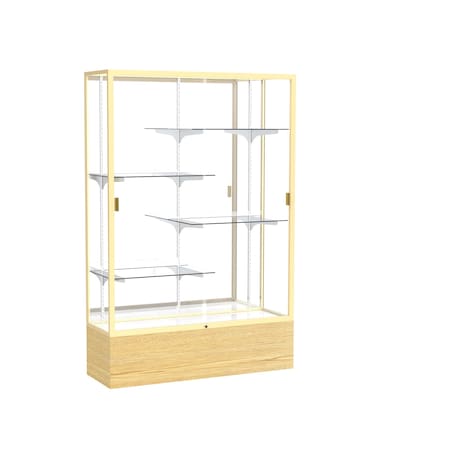 Ghent Floor Display Case 48x72x16, Mirror, Champange 2074MB-GD-LV