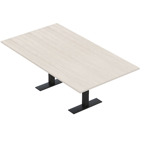 Skutchi Designs 6 Person Conference Table With Power Unit | 6' Rectangular Table | Harmony Series HAR-REC-48x72-T.BK-K458-NA