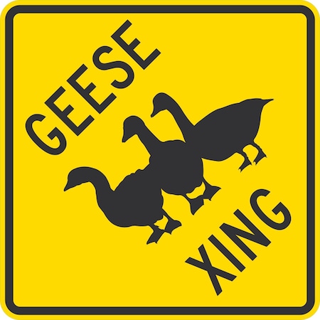 Lyle Geese Xing (W/Graphic), 24x24, Diamond Grade, Yellow G-12461-DG_24x24