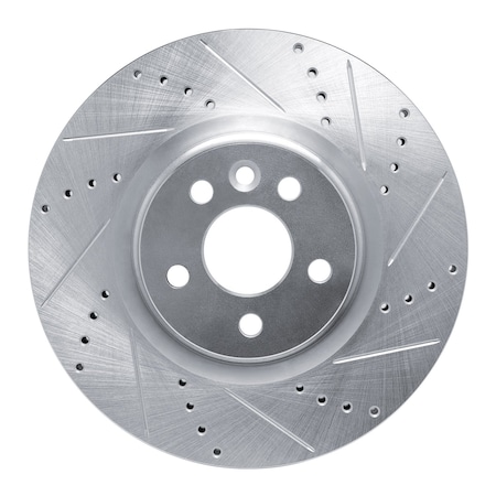 Dynamic Friction Co DFC Brake Rotor - Drilled and Slotted - Silver 631-11025R