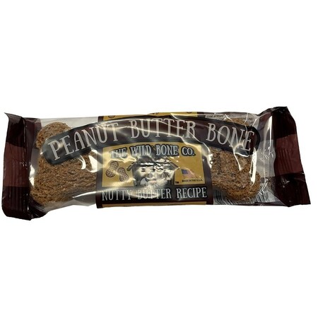 The Wild Bone Co 1872 Bone Dog Biscuit Treat, Peanut Butter, 1 oz 1871