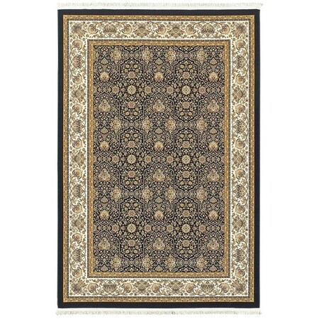Oriental Weavers 6 ft. 7 in. x 9 ft. 6 in. Masterpiece Traditional Area Rug, Navy M033B2200290ST