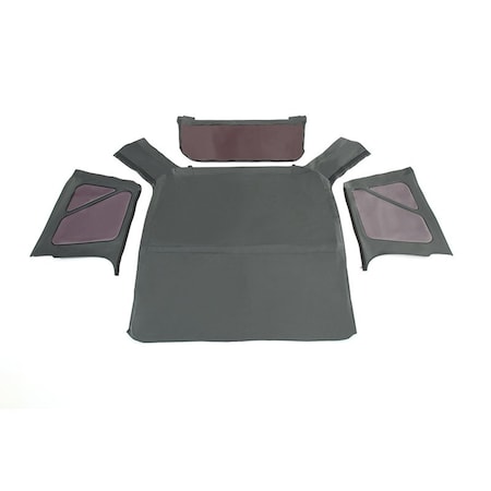 Overland Vcl Soft Top, Black Diamond; Fabric; Without Upper Doors; Does Not Include Sunroof; Use Factory 14010235