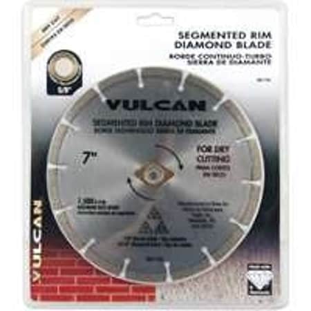 Vulcan Diamond Blade, 4.5 in Dia, 7/8 in Arbor, Synthetic Industrial Diamond and 2% Cobalt Cutting Edge 937691OR