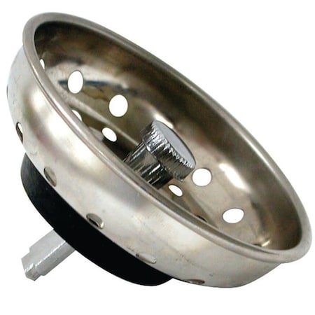 Danco Basket Strainer with Pin, 314 in Dia, Stainless Steel, Chrome, For 314 in Drain Opening Sink 88275