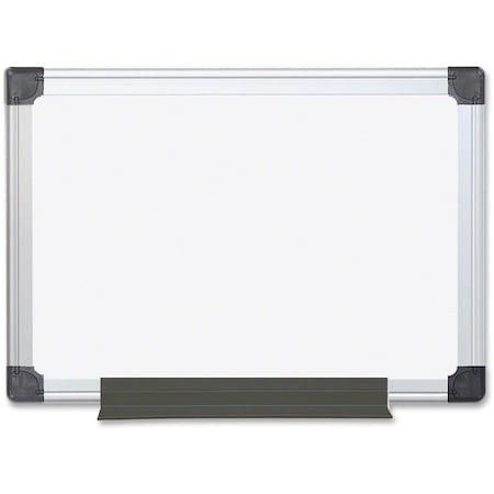 Mastervision Dry Erase Board, Melamine, 17 45/64 in, 23 39/64 in, Aluminum Frame, White, Matte MA0212170MV