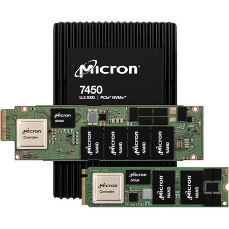 Micron 7450 MAX 1600GB NVMe U.3 15mm Non-SED Enterprise SSD MTFDKCC1T6TFS-1BC1ZABYYR