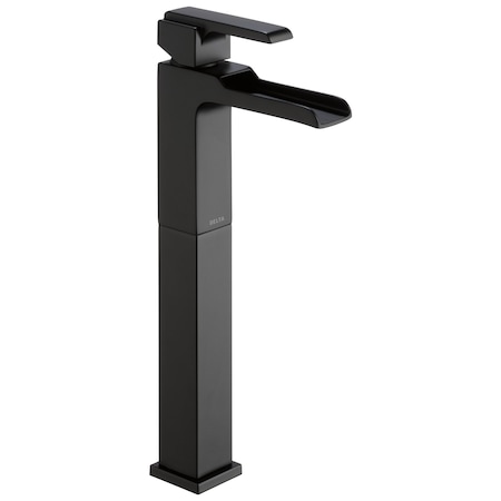 Delta Single hole installation Hole Vessel Lavatory Faucet, Matte Black 768LF-BL