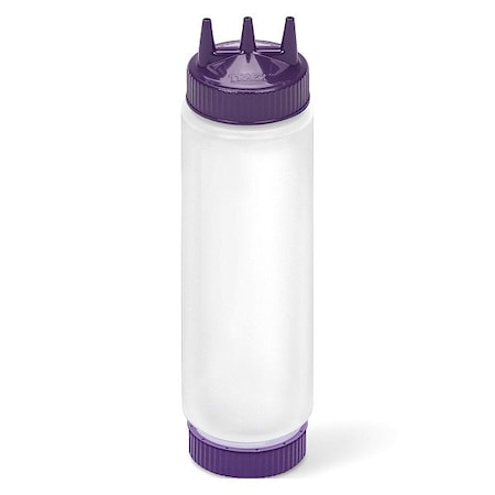 Vollrath Squeeze Bottle, Clear/Purple, Polyethylene 33242-135454
