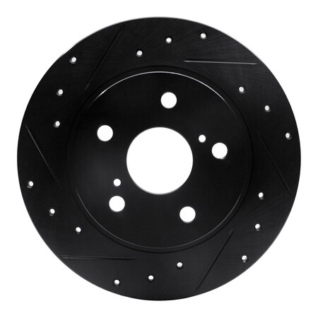 Dynamic Friction Co DFC Brake Rotor - Drilled and Slotted - Black 633-91000L