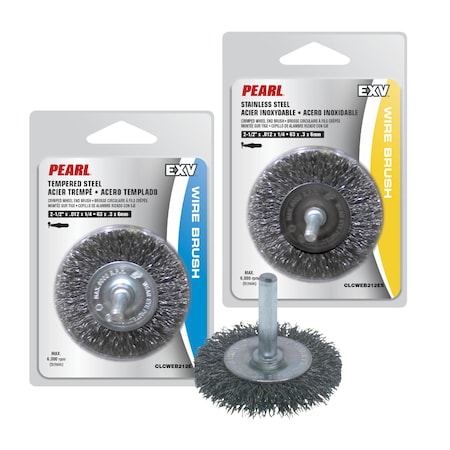 Pearl EXV Crimped Wheel End Brush 3 x .012 x 1/4 CLCWEB300E
