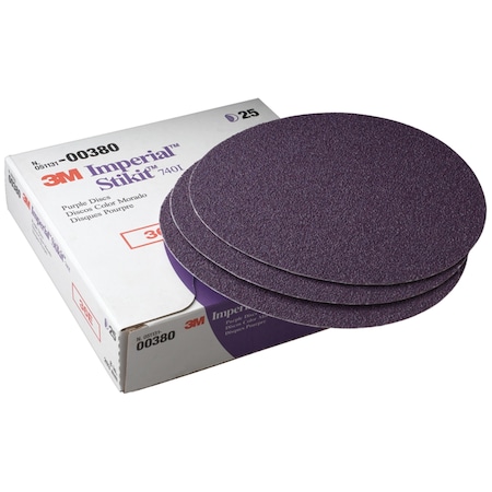 3M 3M Purple Abrasive Disc, 00380, 8 in, 36E, 25 discs per box, 4 boxes per case, 100PK 740I