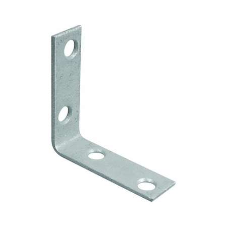National Hardware V115 Series Corner Brace, 2.08 in L, 5/8 in W, 2.08 in H, Galvanized Steel, 4PK N208-744