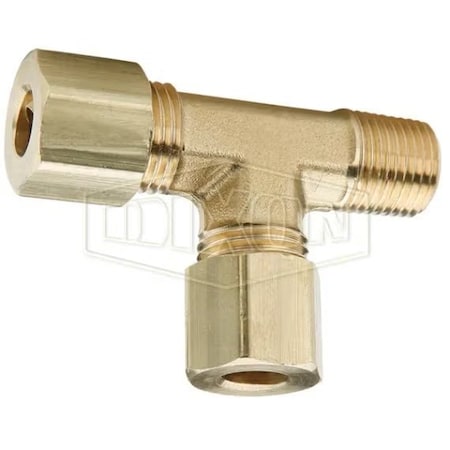 Dixon The Right Connection Tube-to-Pipe Run Tee, 3/16 x 1/8 x 3/8-24 in Nominal, Tube x Straight MPT End S 171C-0302