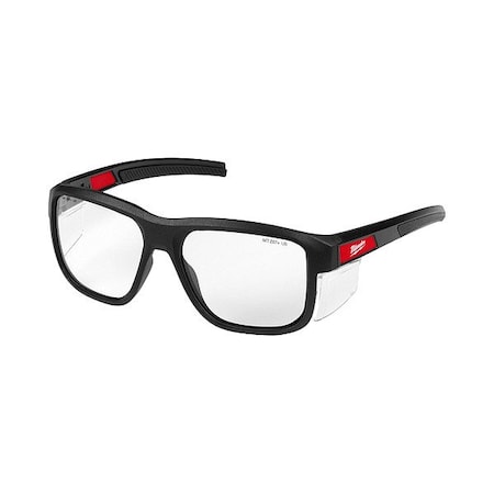 Milwaukee Tool Safety Glasses, Black, Nylon, Clear 48-73-2515