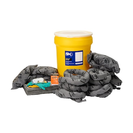 Brady Spill Kit, 36 gal Volume Absorbed per Kit, 30 gal Capacity, Drum SKA30