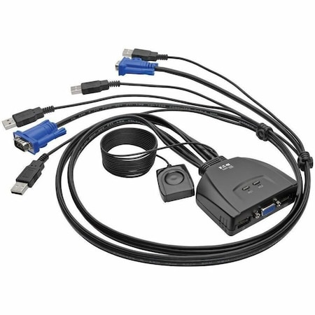 Tripp Lite 2-PORT USB / VGA KVM SWITCH CABLE W/ AUDIO & PERIPHERAL SHARING B032-VU2