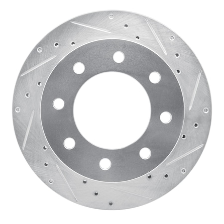 Dynamic Friction Co DFC Brake Rotor - Drilled and Slotted - Silver 631-48039R