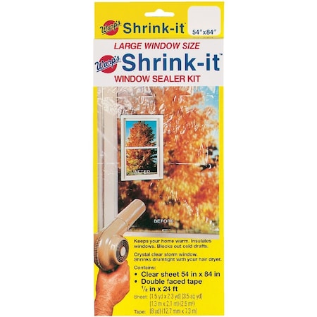 Warps Shrink-it 54'' x 84'' Indoor Shrink Film Window Kit SK-54
