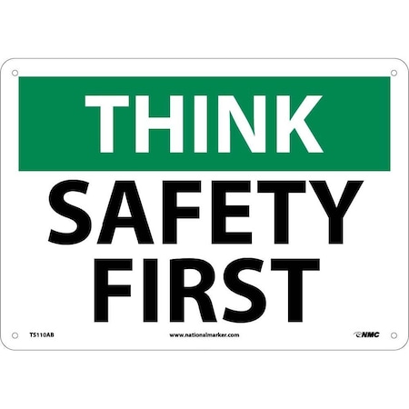 Nmc Think Safety First Sign, TS110AB TS110AB