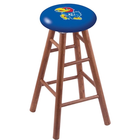 Holland Bar Stool Co Oak Counter Stool, Medium Finish, Kansas Seat RC24OSMed