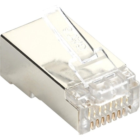 Black Box CAT5e Modular Plug for Round Solid/Stranded Cable - Shielded - 100-Pack C5E-MP-S-100PAK