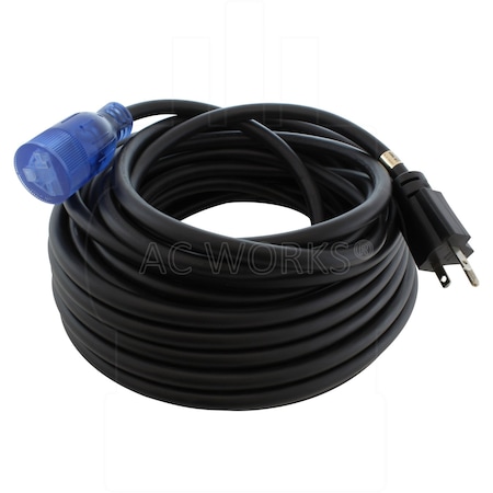 Ac Works SJTW; Cold Weather Extension Cord, 12 AWG, Indoor/Outdoor, 12/3, 1 Outlets, 6-15/20R, Black, PVC S620PR-010