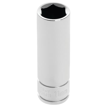 Performance Tool 1/4 In Dr. Deep Socket 11Mm Socket Dp 11Mm, W36411 W36411