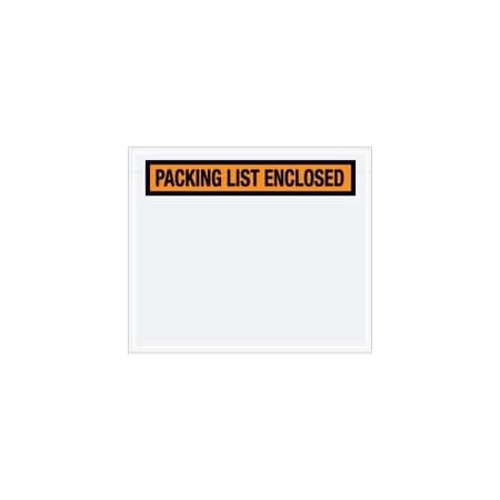 Bubblefast 6 1/2 x 5'' Orange ''Packing List Enclosed'' Envelopes, 1000PK BFPL25