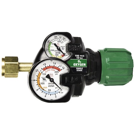 Victor Regulator, Oxygen, Single Stage, 9/16"-18 Outlet 0781-3601
