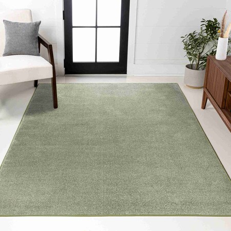 Jonathan Y Haze Solid Low-Pile Green 12 ft. x 15 ft. Area Rug SEU100O-15