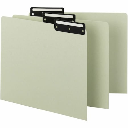 Smead RECYCLED BLANK TOP TAB FILE GUIDES, 1/3-CUT TOP TAB, BLANK, 8.5 X 11, GREEN, 50PK 50534
