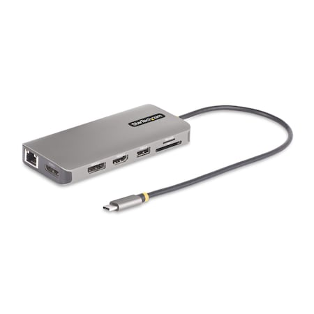 Startech.Com USB-C Triple-Monitor Multiport Adapter, HDMI/DP, PD Pass-Through/GbE/Card Reader 154B-USBC-MULTIPORT