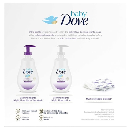 Baby Dove Calming Night Time Care Gift Set, set of 3, 3 setPK, 3PK 68504330