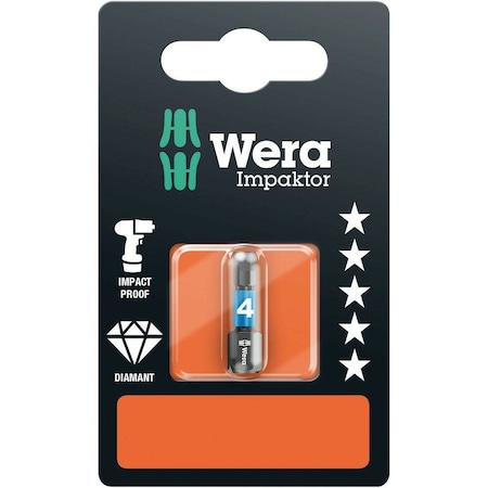 Wera 840/1 IMP DC SB Impaktor bits, 4 x 25 mm 5073904001